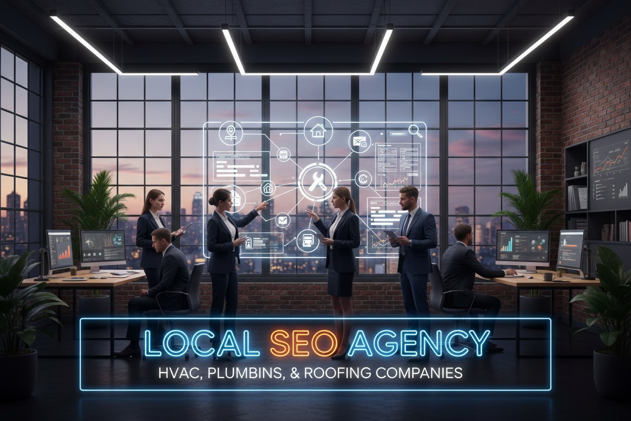 Local SEO strategy for HVAC companies, including AI search visibility